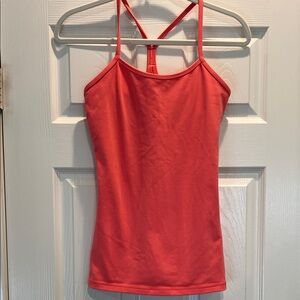 Lululemon Athletica Red Fitted Backless Camisole 6-8